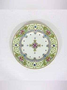 Antique Royal Worcester Z703 Dinner Plate with Yellow Edge 10.5” Plate England